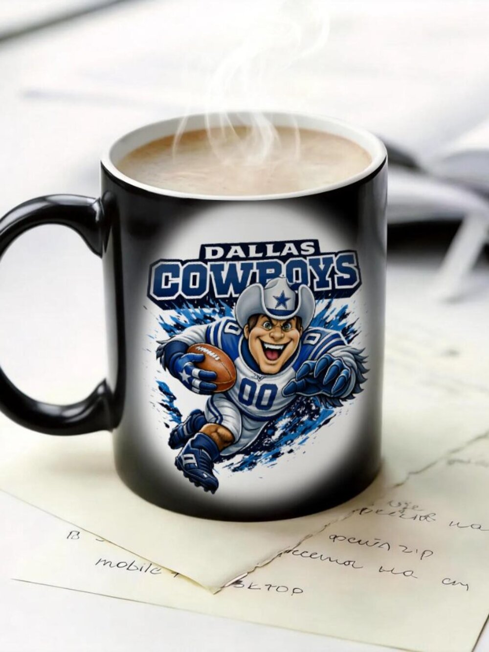 Dallas Cowboys Matte Heat Changing Mug NFL Fan Cup 11oz